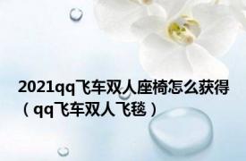 2021qq飞车双人座椅怎么获得（qq飞车双人飞毯）