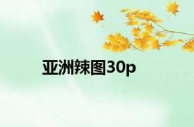 亚洲辣图30p