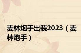 麦林炮手出装2023（麦林炮手）