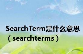 SearchTerm是什么意思（searchterms）