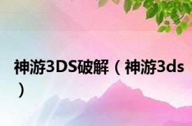 神游3DS破解（神游3ds）