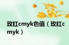 玫红cmyk色值（玫红cmyk）