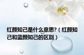 红颜知己是什么意思?（红颜知己和蓝颜知己的区别）