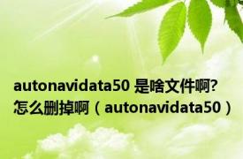 autonavidata50 是啥文件啊?怎么删掉啊（autonavidata50）