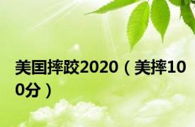 美囯摔跤2020（美摔100分）