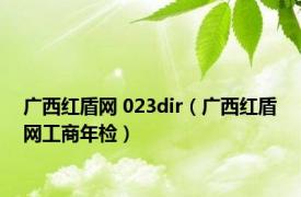 广西红盾网 023dir（广西红盾网工商年检）