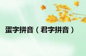 蛋字拼音（君字拼音）