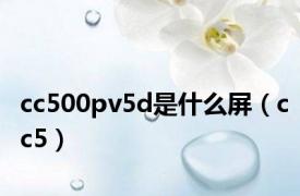 cc500pv5d是什么屏（cc5）