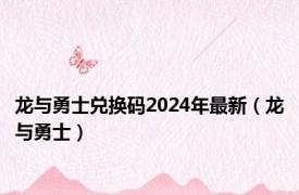 龙与勇士兑换码2024年最新（龙与勇士）