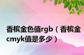 香槟金色值rgb（香槟金cmyk值是多少）