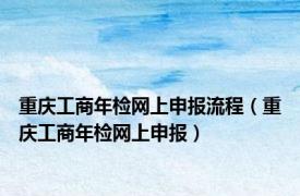 重庆工商年检网上申报流程（重庆工商年检网上申报）