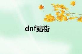 dnf站街