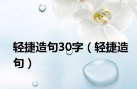 轻捷造句30字（轻捷造句）