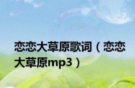 恋恋大草原歌词（恋恋大草原mp3）