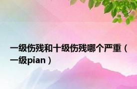 一级伤残和十级伤残哪个严重（一级pian）