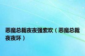 恶魔总裁夜夜强索欢（恶魔总裁夜夜坏）