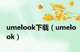 umelook下载（umelook）