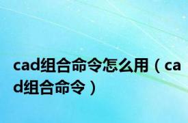 cad组合命令怎么用（cad组合命令）