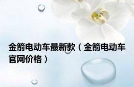 金箭电动车最新款（金箭电动车官网价格）