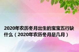 2020年农历冬月出生的宝宝五行缺什么（2020年农历冬月是几月）