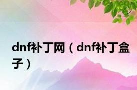 dnf补丁网（dnf补丁盒子）