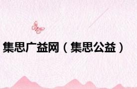 集思广益网（集思公益）