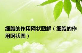 细胞的作用网状图解（细胞的作用网状图）