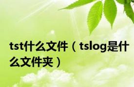 tst什么文件（tslog是什么文件夹）