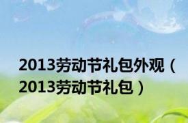 2013劳动节礼包外观（2013劳动节礼包）