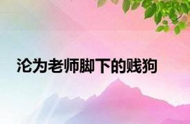 沦为老师脚下的贱狗