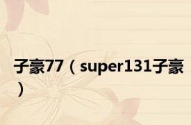 子豪77（super131子豪）