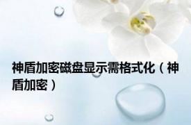 神盾加密磁盘显示需格式化（神盾加密）