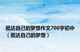 抵达自己的梦想作文700字初中（抵达自己的梦想）