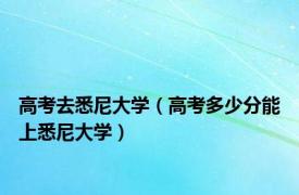 高考去悉尼大学（高考多少分能上悉尼大学）