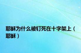 耶稣为什么被钉死在十字架上（耶稣）