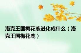 洛克王国梅花鹿进化成什么（洛克王国梅花鹿）