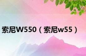 索尼W550（索尼w55）