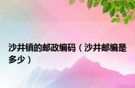 沙井镇的邮政编码（沙井邮编是多少）