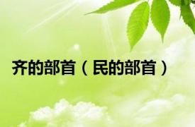 齐的部首（民的部首）