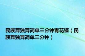 民族舞独舞简单三分钟青花瓷（民族舞独舞简单三分钟）