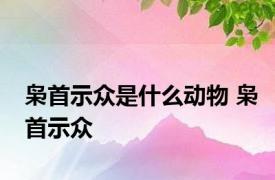 枭首示众是什么动物 枭首示众 