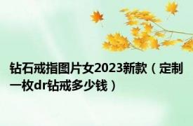 钻石戒指图片女2023新款（定制一枚dr钻戒多少钱）