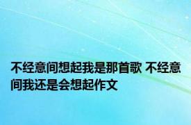 不经意间想起我是那首歌 不经意间我还是会想起作文 