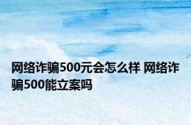 网络诈骗500元会怎么样 网络诈骗500能立案吗 