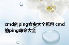 cmd的ping命令大全抓包 cmd的ping命令大全 