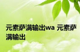 元素萨满输出wa 元素萨满输出 