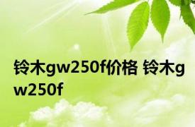 铃木gw250f价格 铃木gw250f 