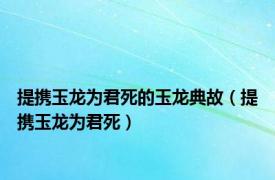 提携玉龙为君死的玉龙典故（提携玉龙为君死）