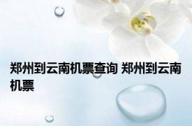 郑州到云南机票查询 郑州到云南机票 