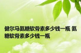 健尔马氨糖软骨素多少钱一瓶 氨糖软骨素多少钱一瓶 